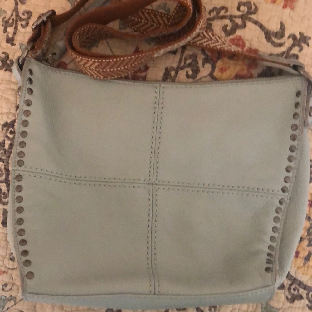 The Sak baby blue leather cross body.